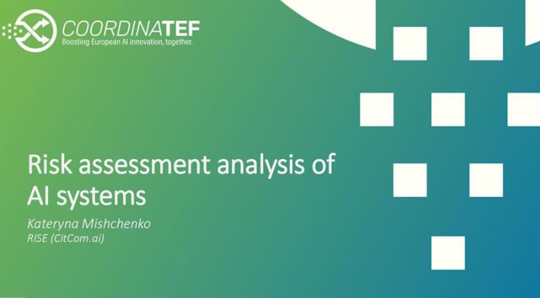 Risk assessment analysis of AI systems